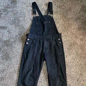 Men’s Black Denim Overalls